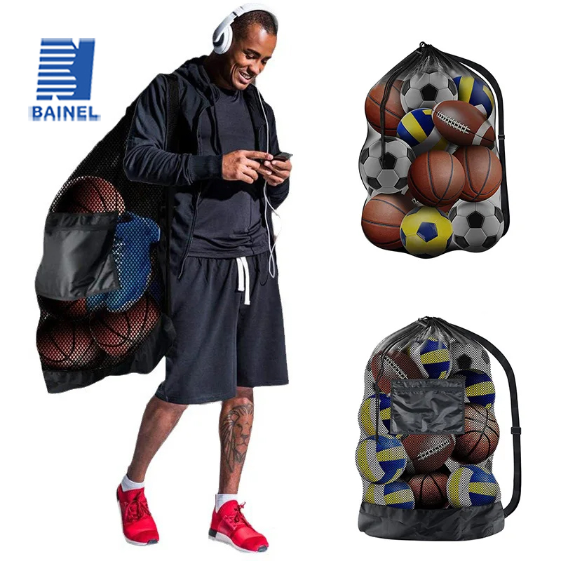 Sports Equipment Stores - Large Mesh Bag for Storing Basketball