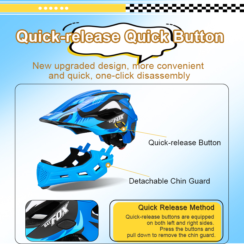 BATFOX Kids Full Face Bike Hel - Sports Equipment Stores review and price