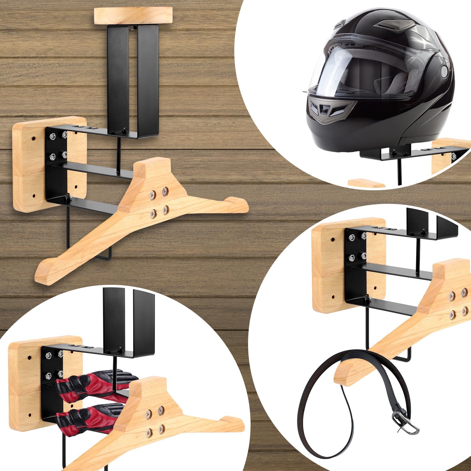 Wood Motorcycle Helmet Holder  - Sports Equipment Rack review and price