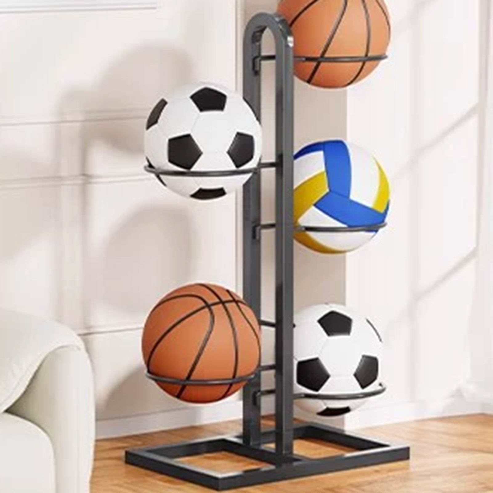 Foldable Basketball Rack Multi - Sports Equipment Storage Rack review and price