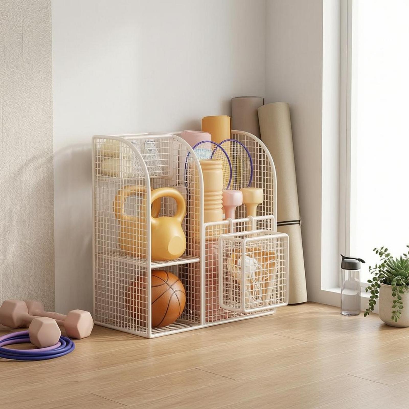 Sturdy Metal Wire Rack for Spo - Sports Equipment Rack review and price